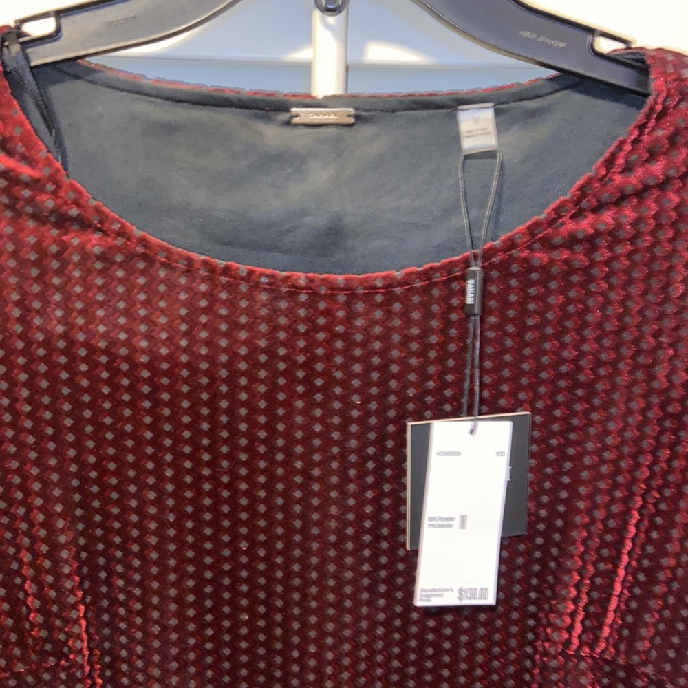 Beautiful NEW with tags Tahari velour scoop neck dress - elegant for Holidays!